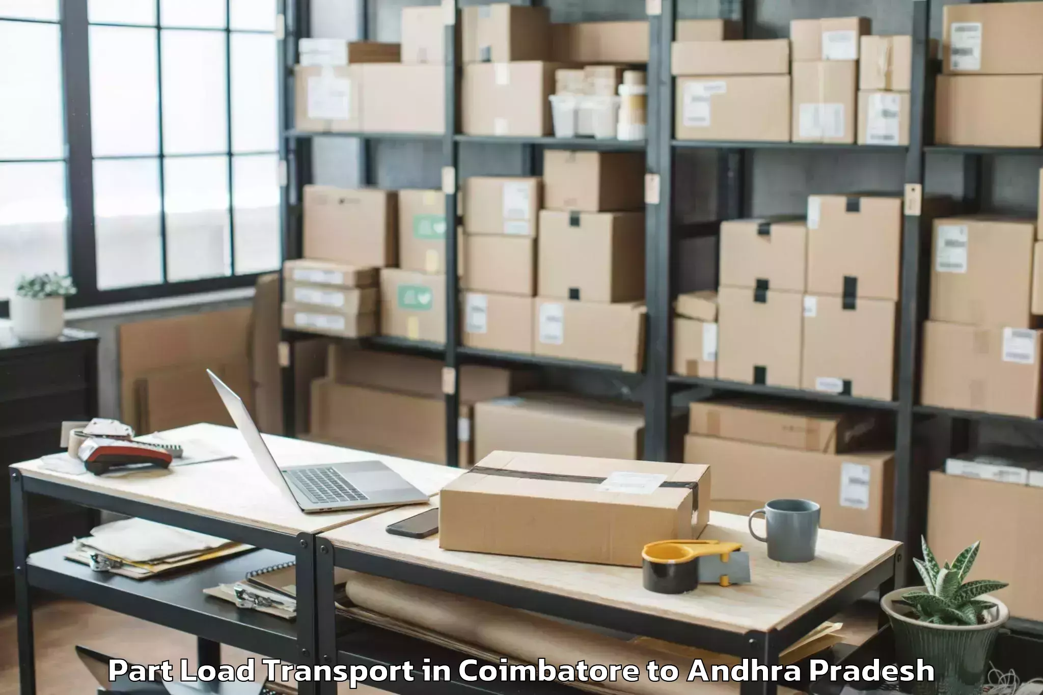 Book Coimbatore to Akasahebpeta Part Load Transport